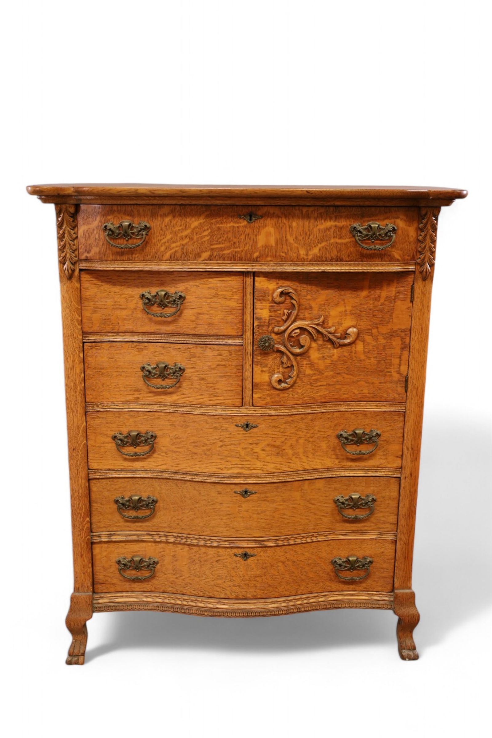 1900'S AM. OAK HIGHBOY (1 of 3)