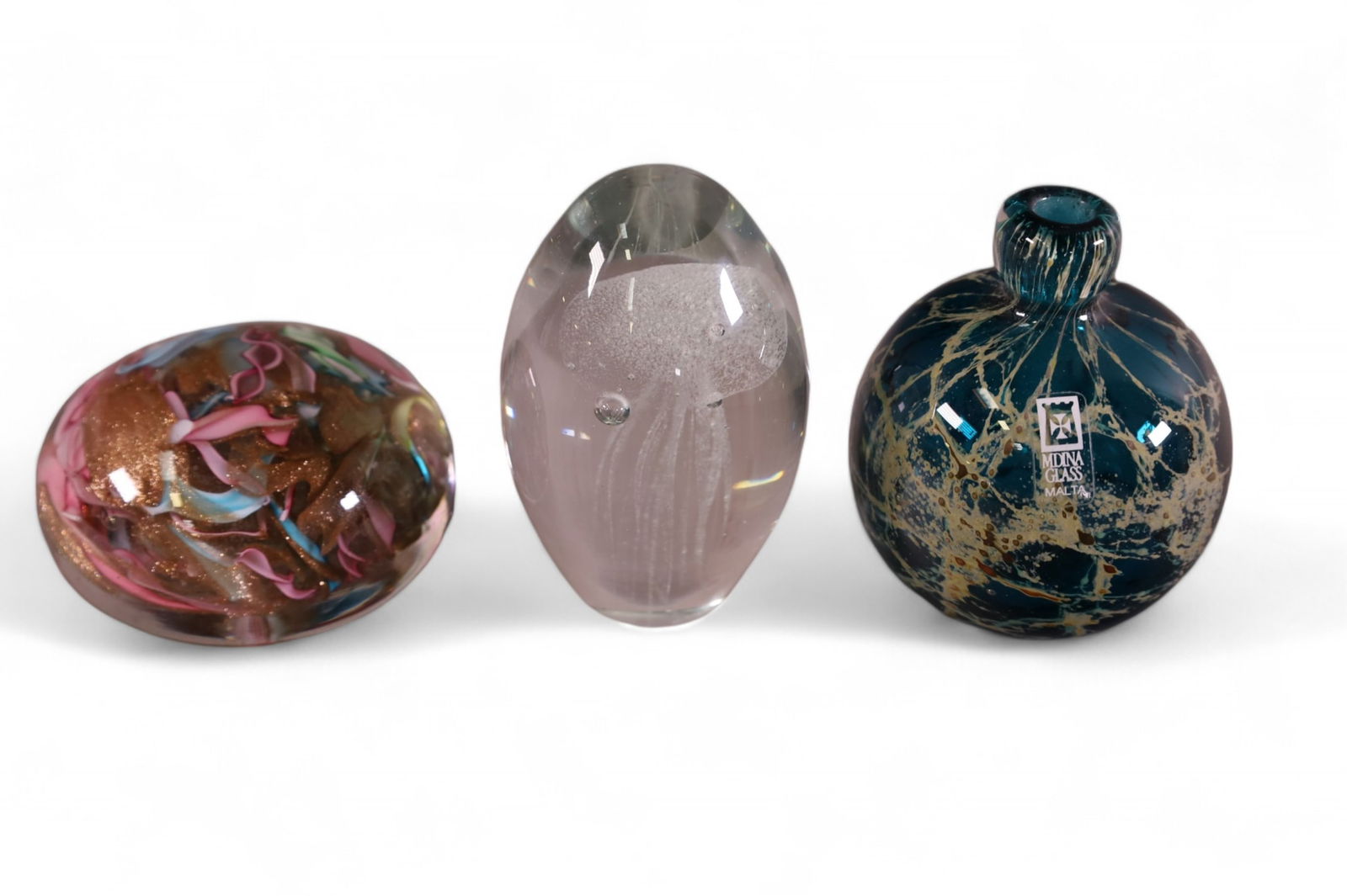 3 ART GLASS PAPERWEIGHTS (1 of 3)
