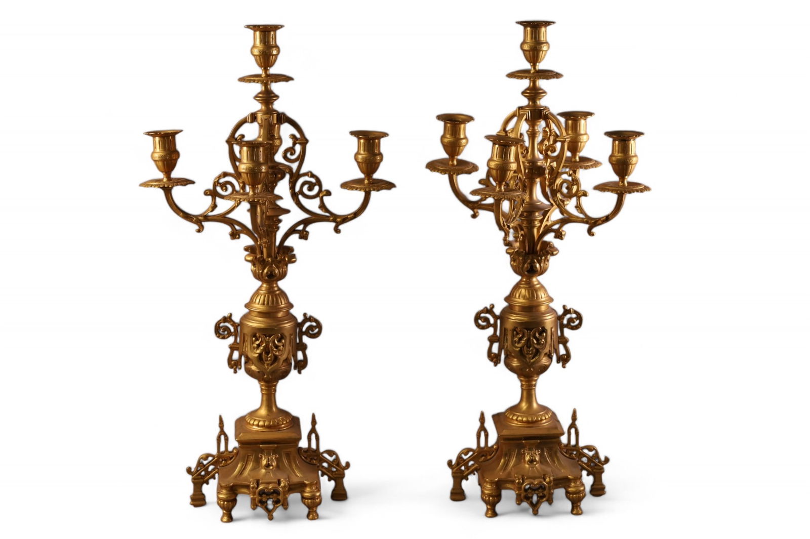 PAIR OF GILT CANDELABRAS (1 of 4)
