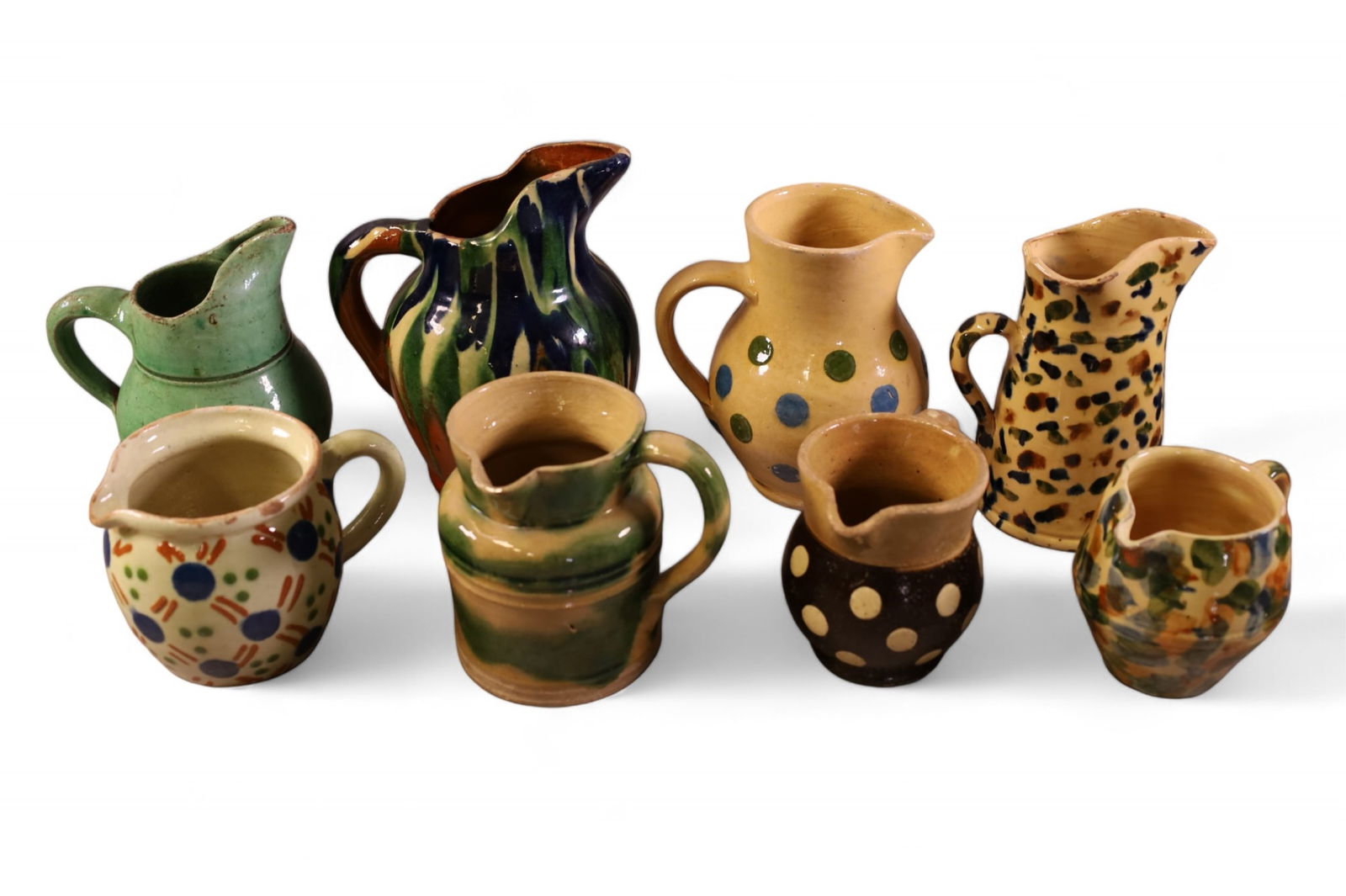 8 FRENCH POTTERY PITCHERS (1 of 5)