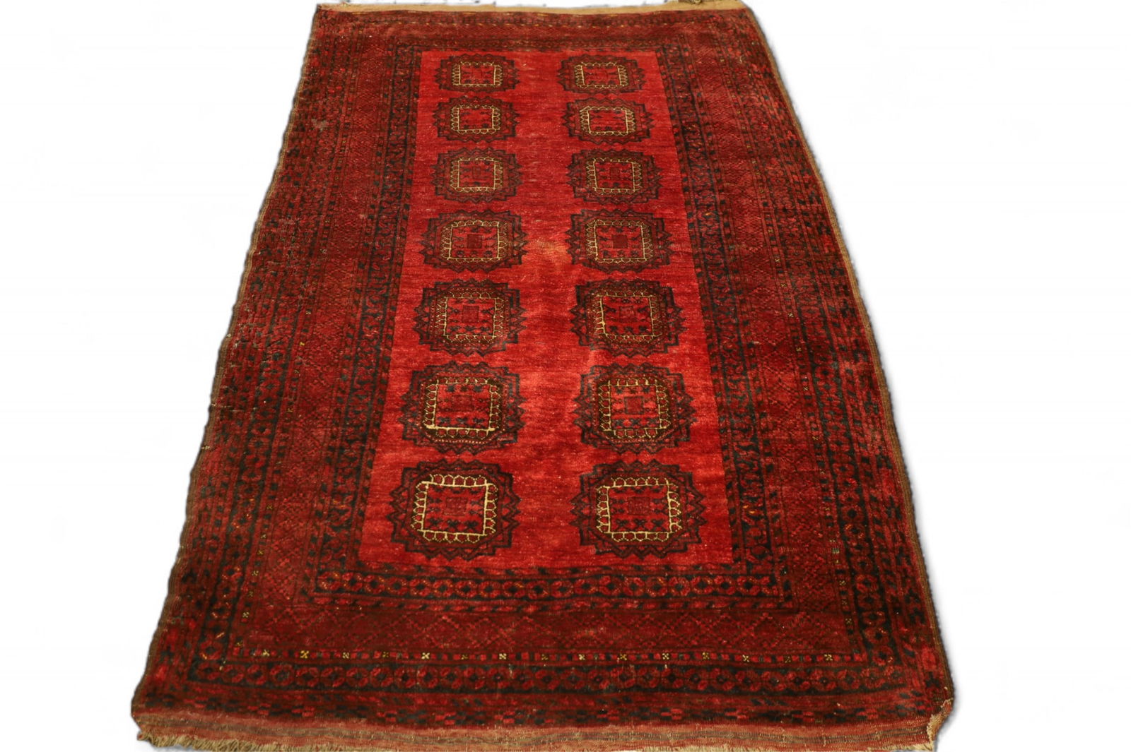 APPROX 6' 8" x 4' 3" HANDMADE WOOL RUG (1 of 4)