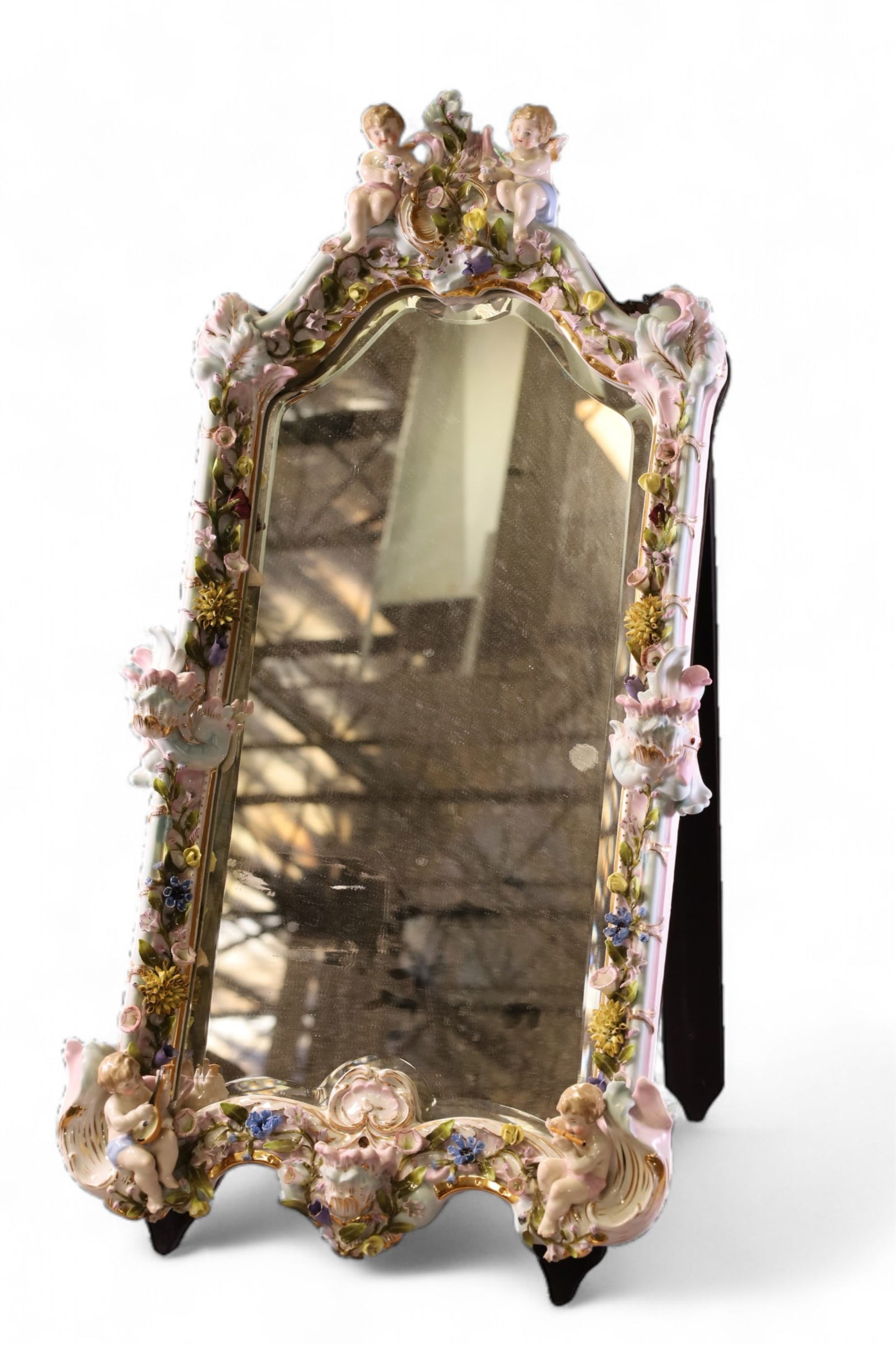 MEISSEN STYLE VANITY MIRROR (1 of 3)
