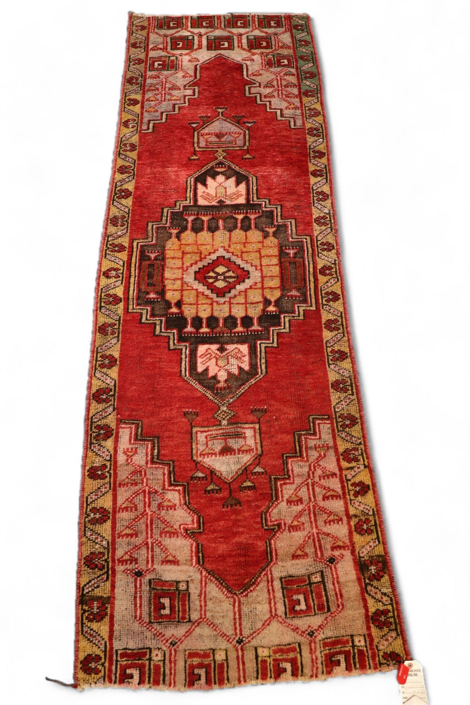 APPROX 7' 7" x 2' 4" HANDMADE WOOL RUG (1 of 3)