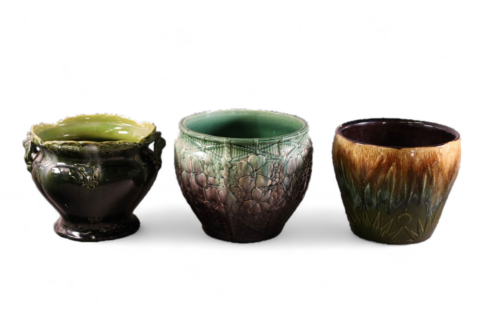 3 POTTERY PLANTERS (1 of 4)