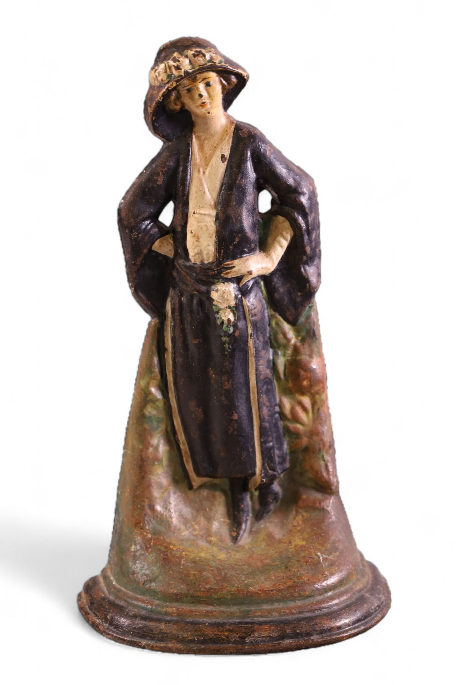 ANTIQUE CAST IRON LADY DOORSTOP (1 of 3)