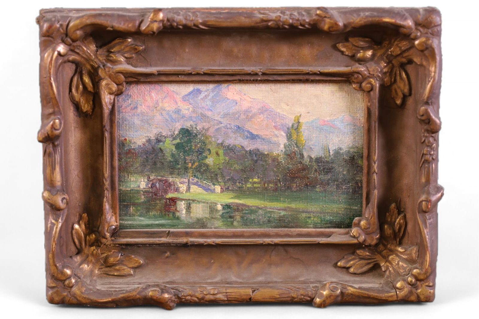 SMALL ANTIQUE LANDSCAPE PAINTING (1 of 2)