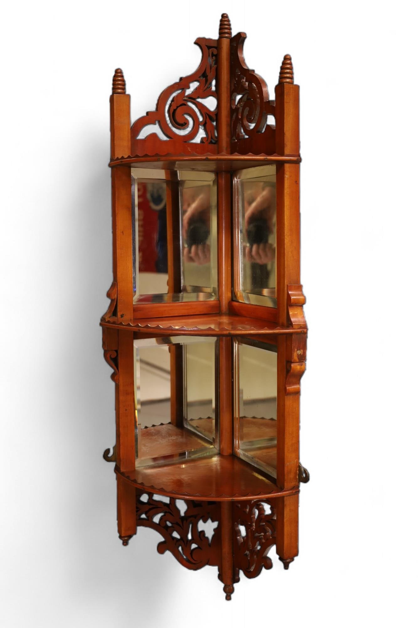 ANTIQUE CARVED CORNER SHELF (1 of 4)