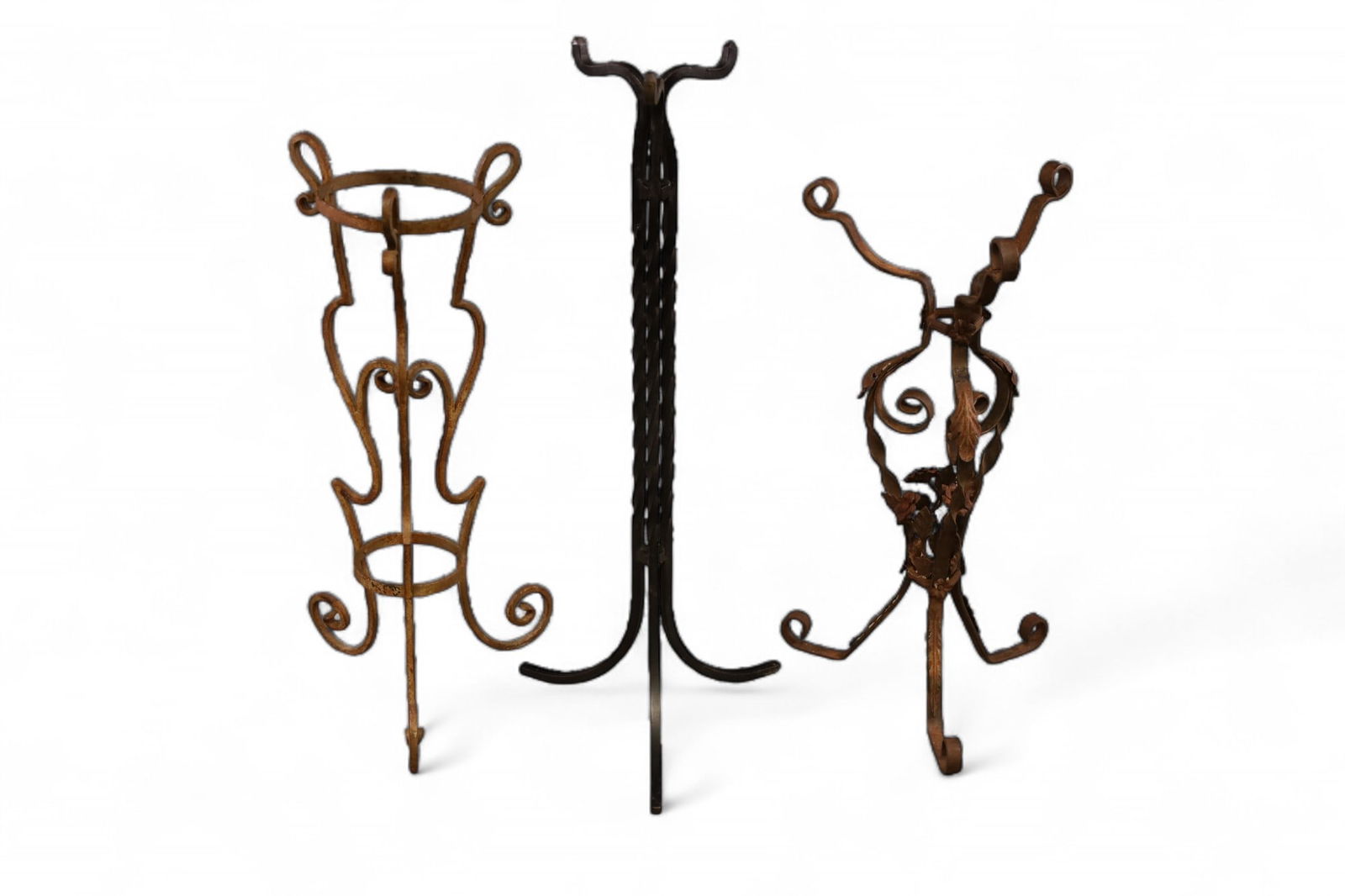 3 METAL PLANT STANDS (1 of 3)