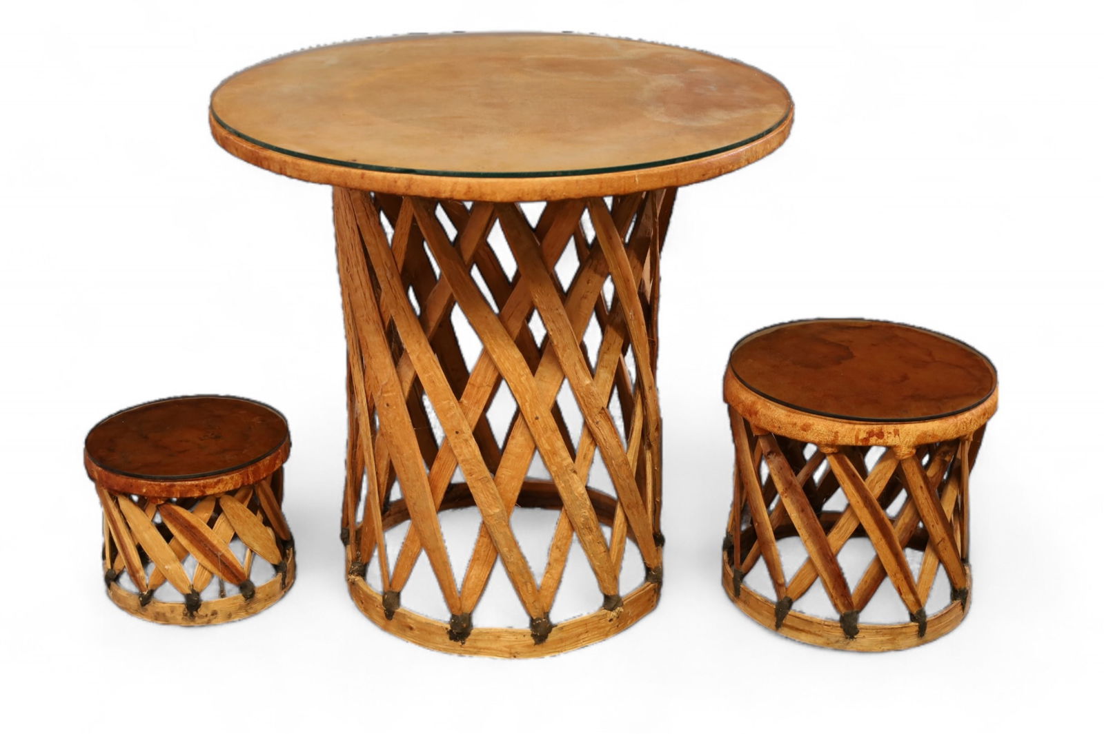 SET OF 3 MEXICAN EQUIPALE TABLES (1 of 2)