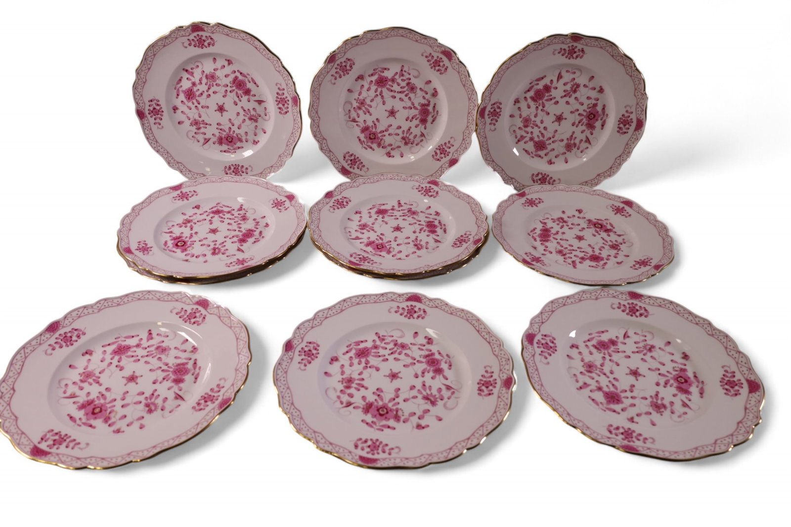SET OF 11 MEISSEN DINNER PLATES (1 of 3)