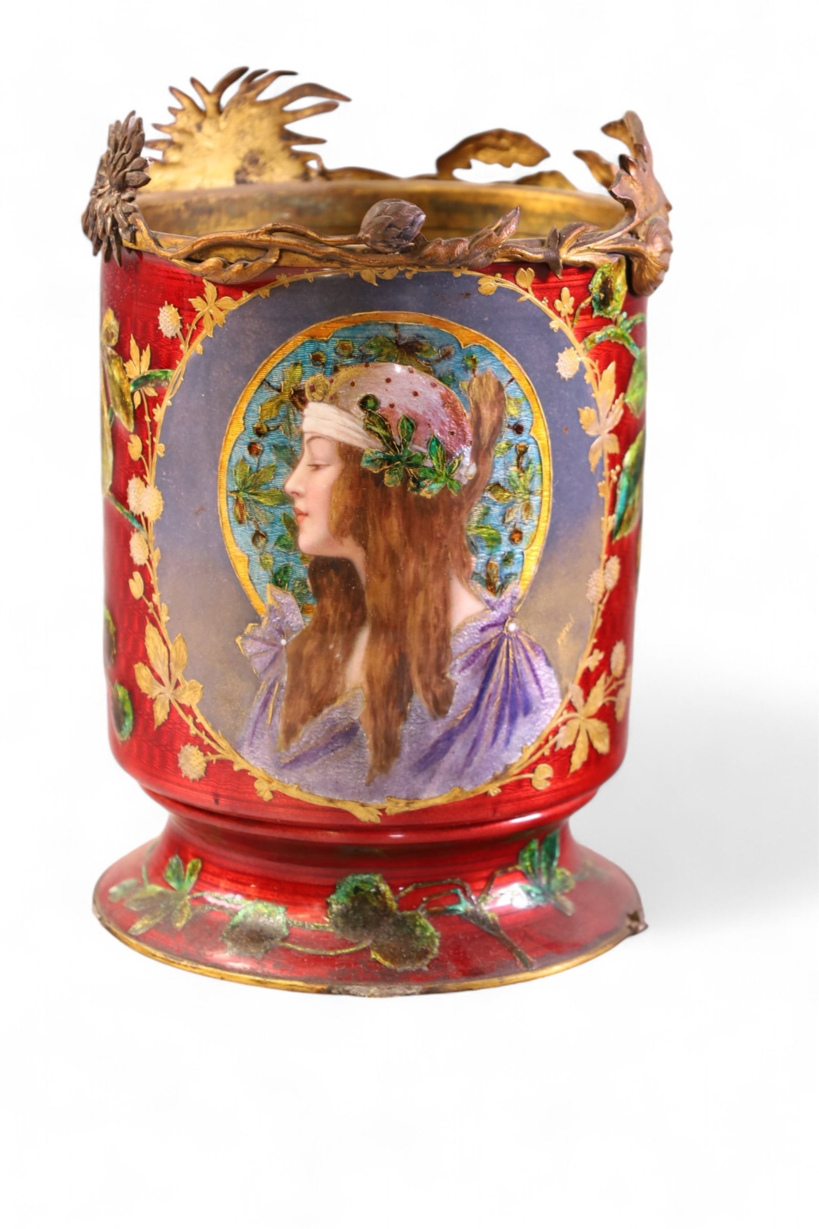 FRENCH ENAMEL PLANTER (1 of 3)