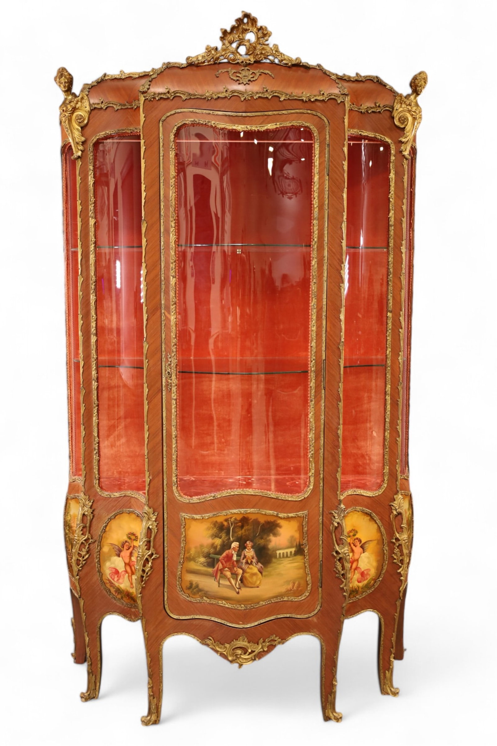LARGE FRENCH CHINA CABINET (1 of 6)