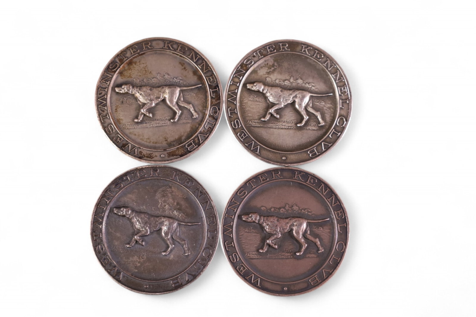 4 STERLING WESTMINSTER KENNEL CLUB MEDALS (1 of 2)