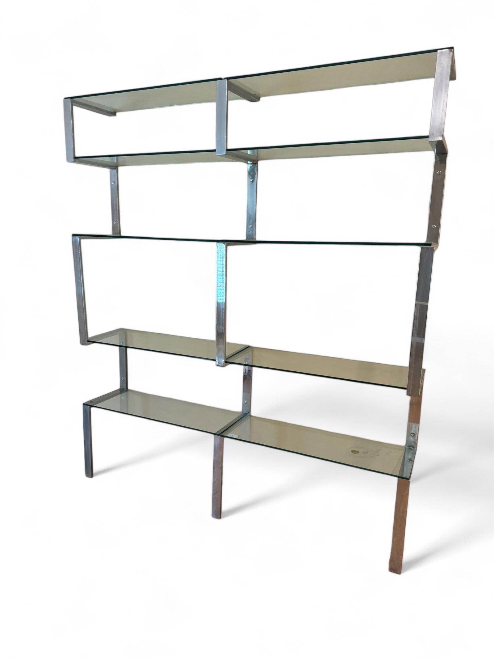 LARGE CHROME & GLASS ETAGERE (1 of 3)