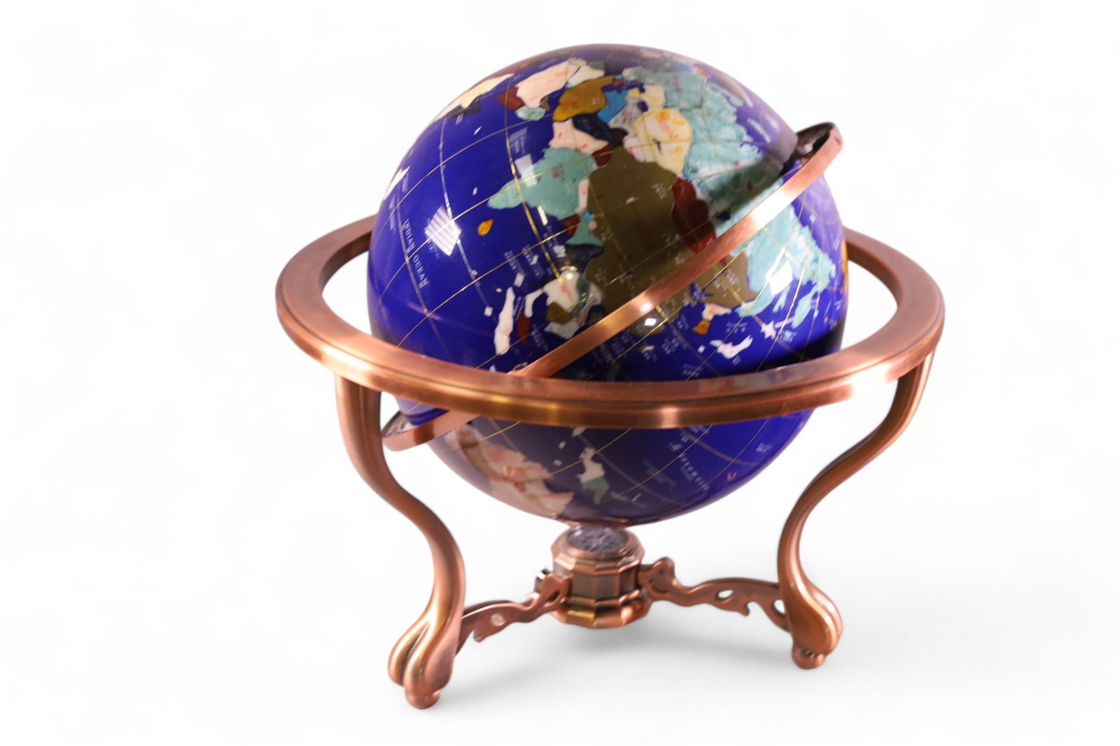INLAID STONE GLOBE (1 of 2)