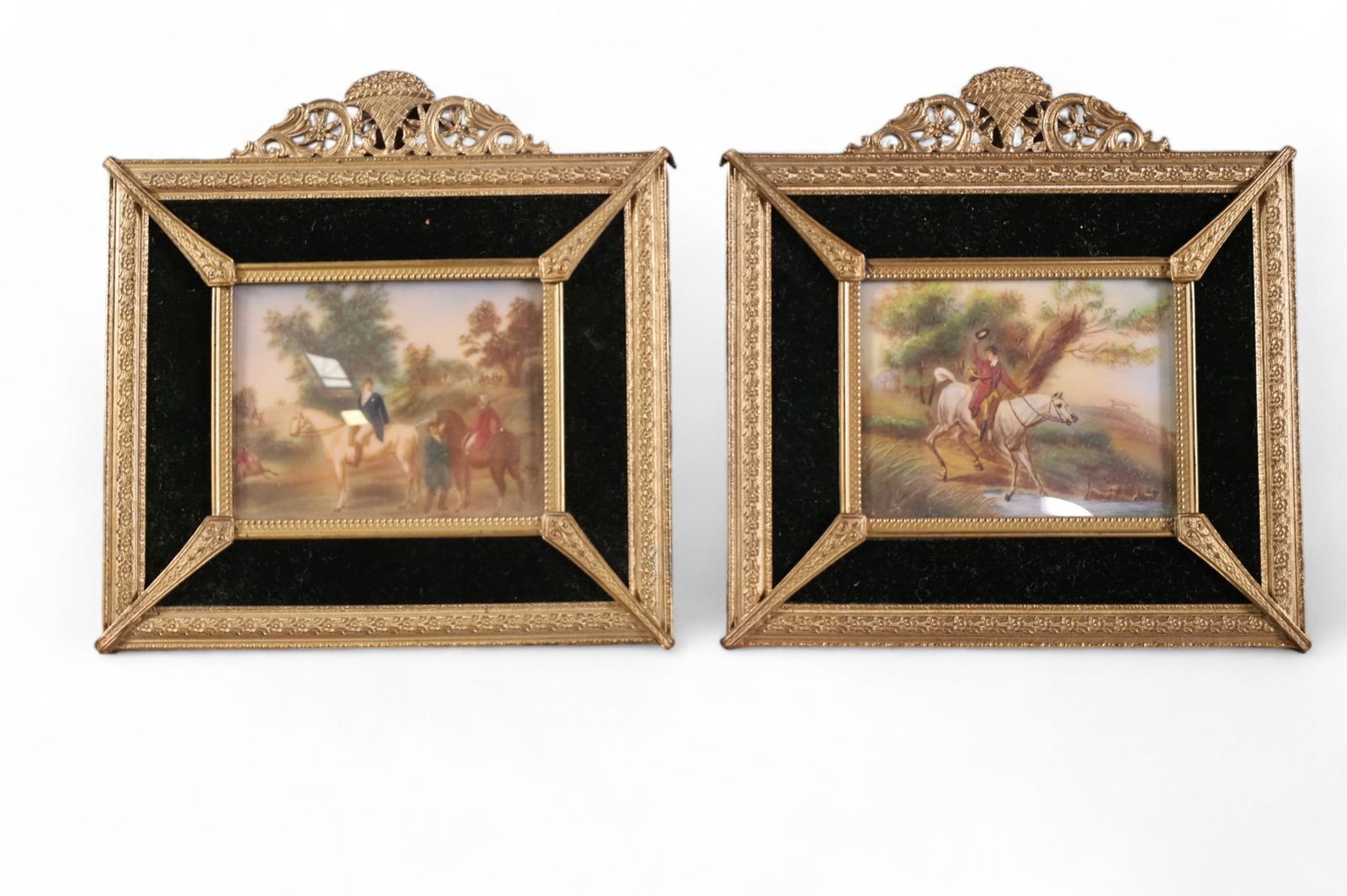 PAIR OF FRAMED MINIATURES (1 of 3)