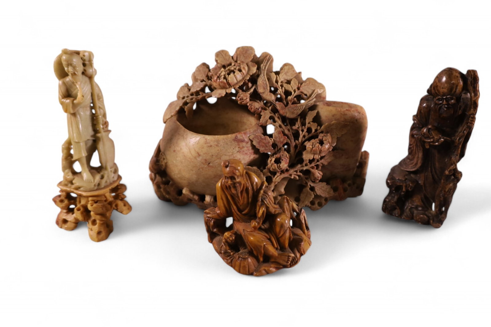 4 SOAPSTONE FIGURES (1 of 3)