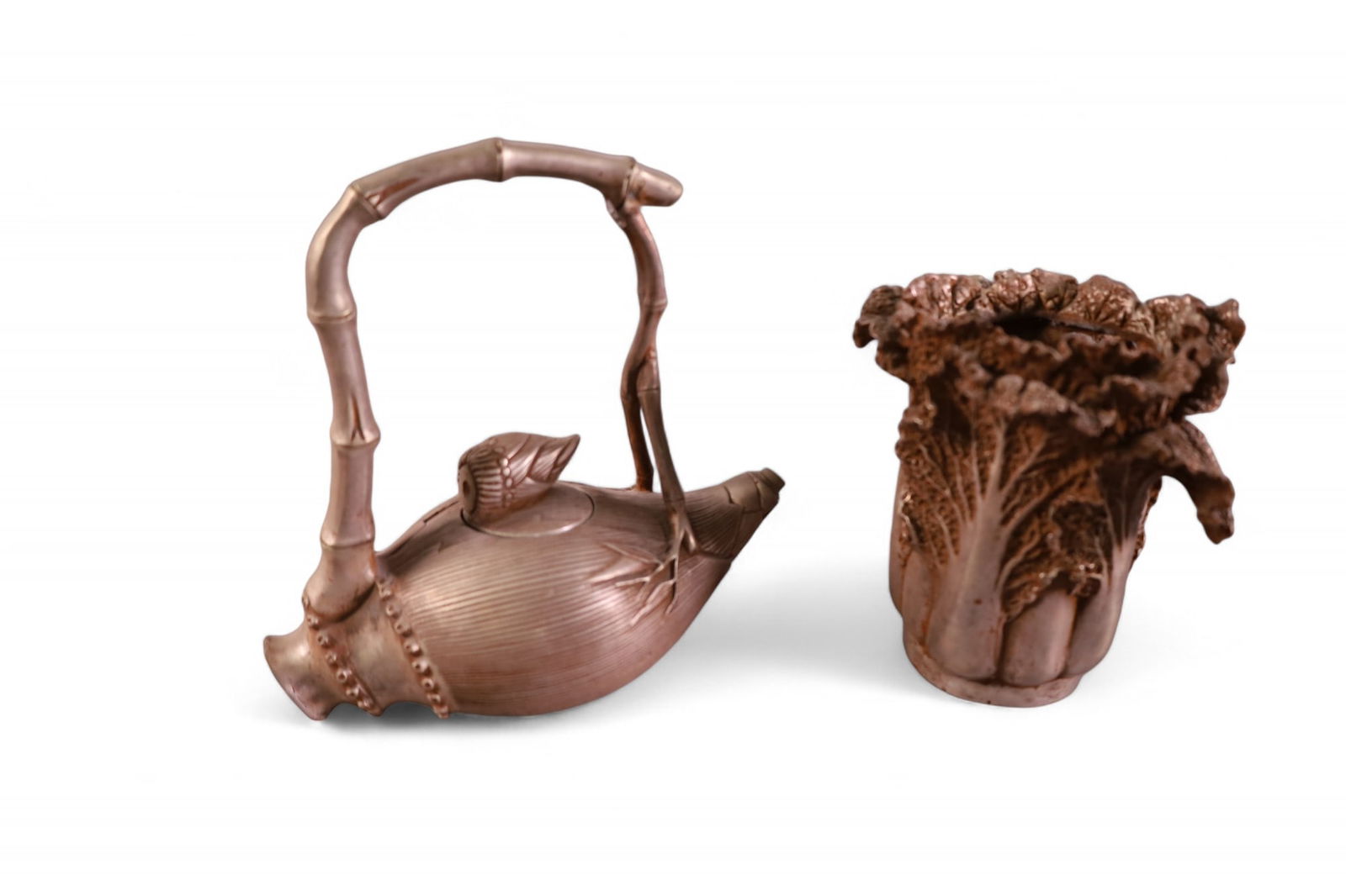 2 METAL VEGETABLE FORM CHINESE TABLE ITEMS (1 of 4)