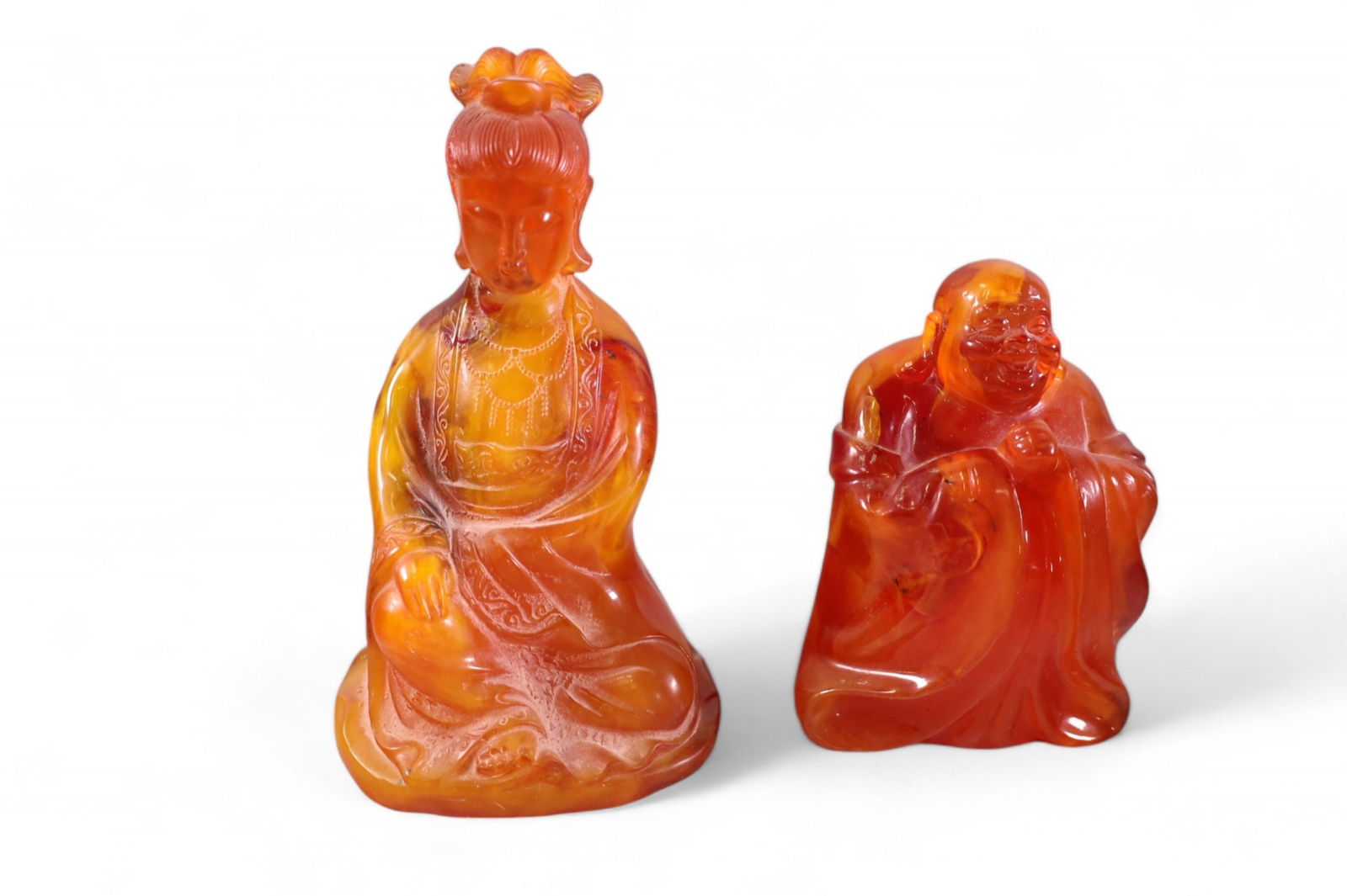 PAIR OF CHINESE RESIN FIGURES (1 of 3)