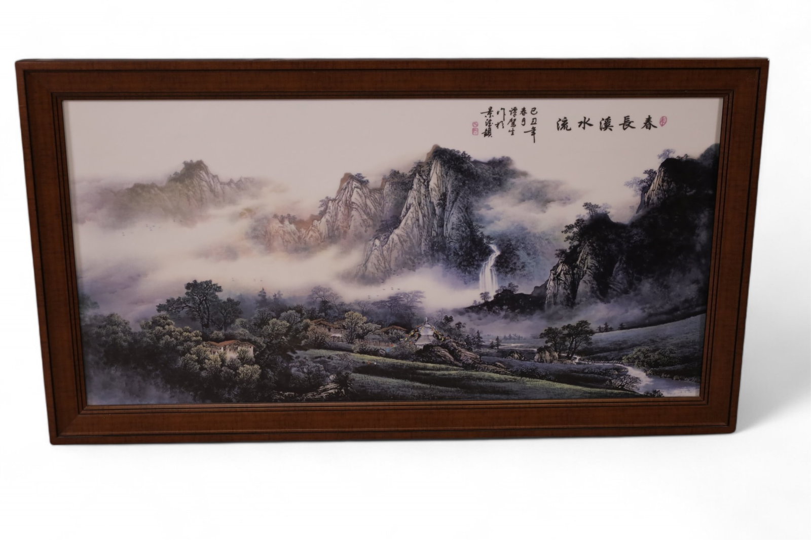 LARGE CHINESE PORCELAIN PLAQUE (1 of 4)