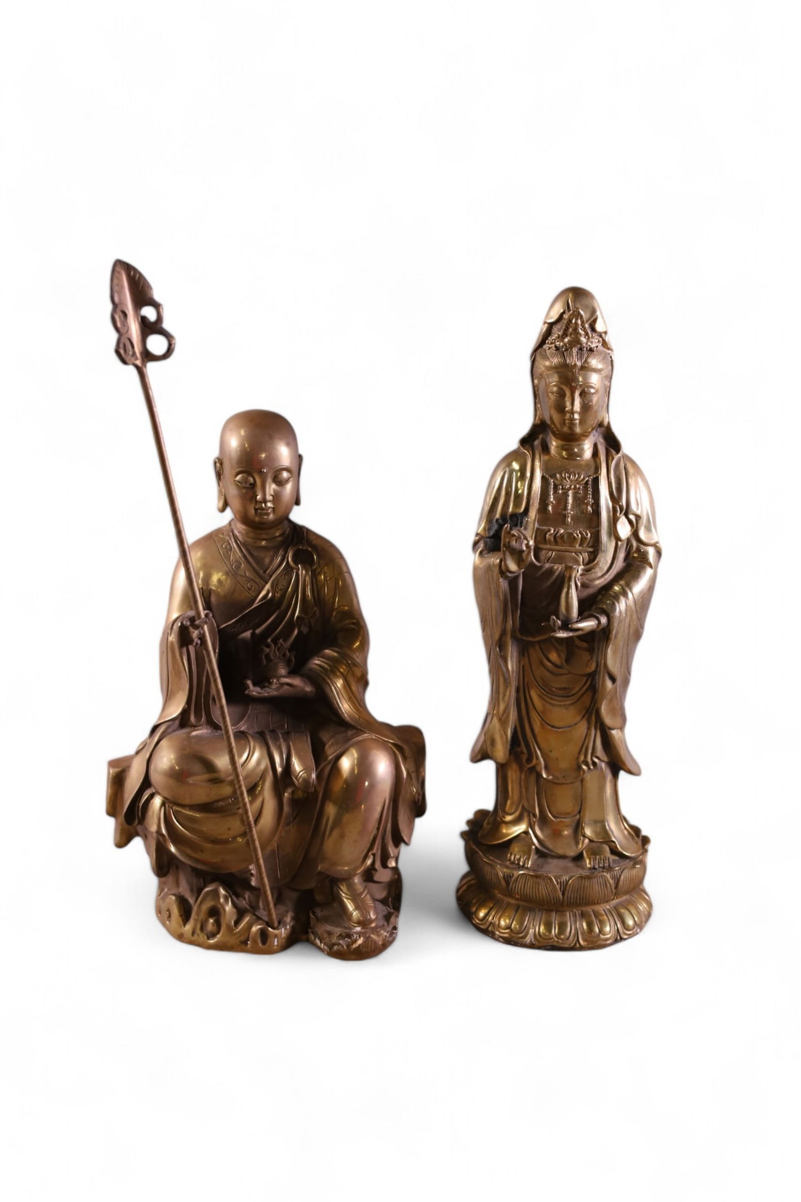 2 CHINESE BRONZE FIGURES (1 of 5)