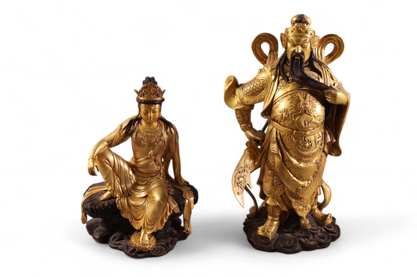 2 CHINESE BRONZE FIGURES (1 of 3)