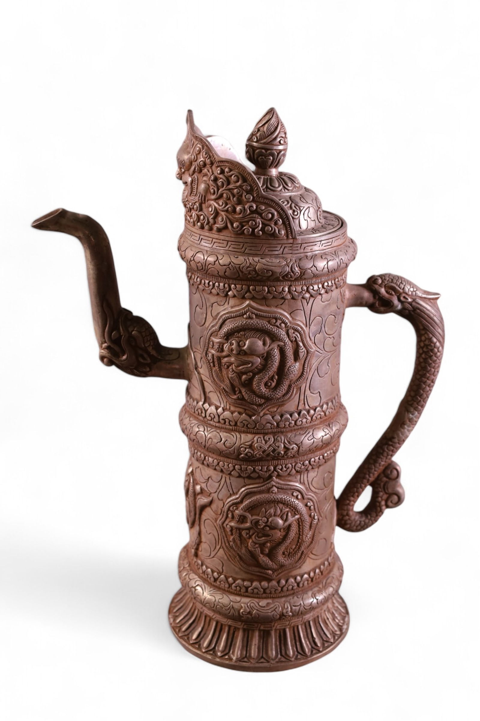 LARGE CHINESE METAL PITCHER (1 of 3)