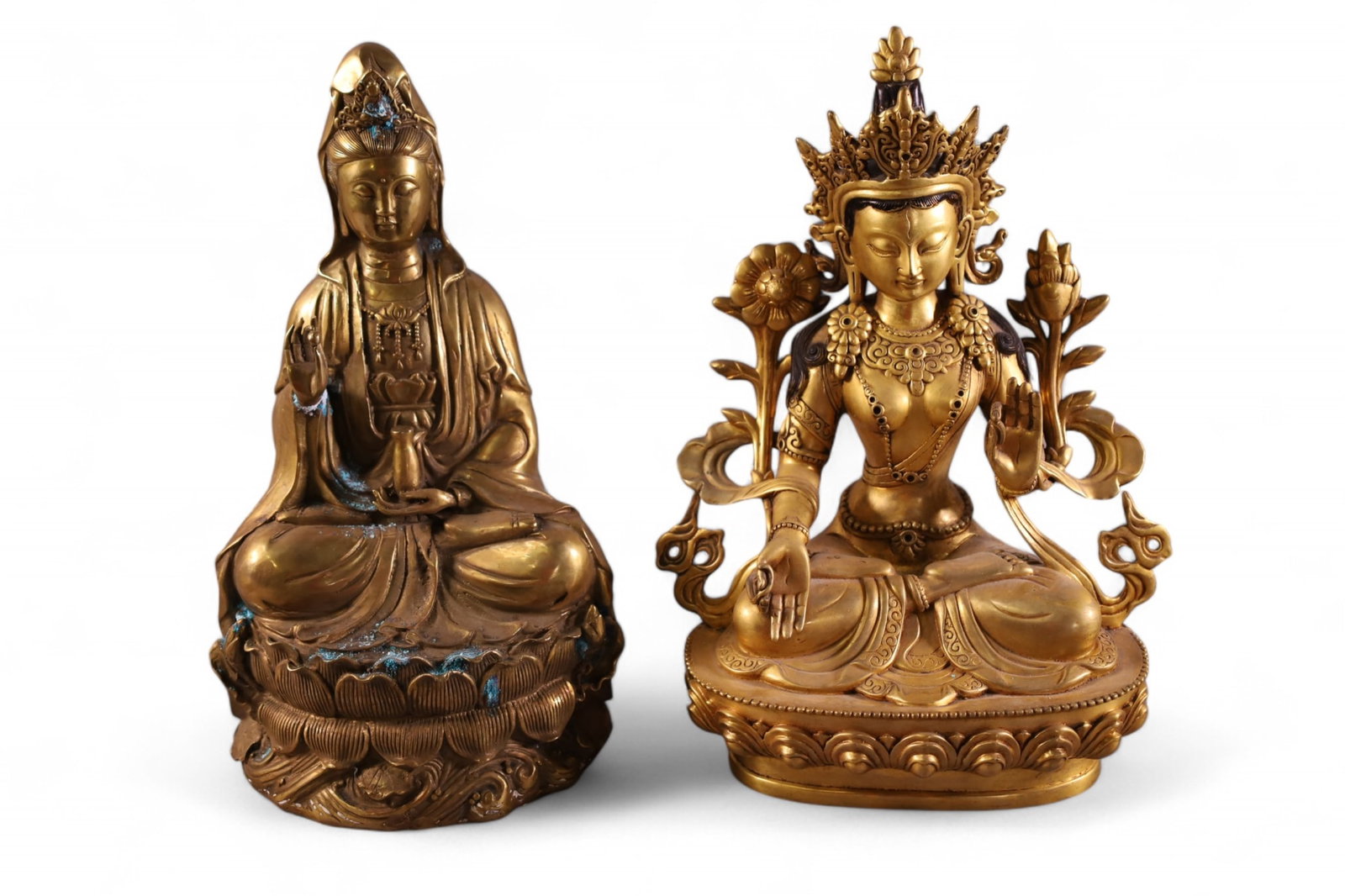 2 CHINESE BRONZE RELIGIOUS FIGURES (1 of 5)