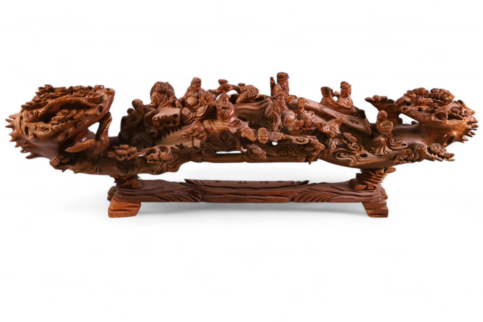 LARGE CARVED CHINESE WOODEN SEPTER (1 of 5)