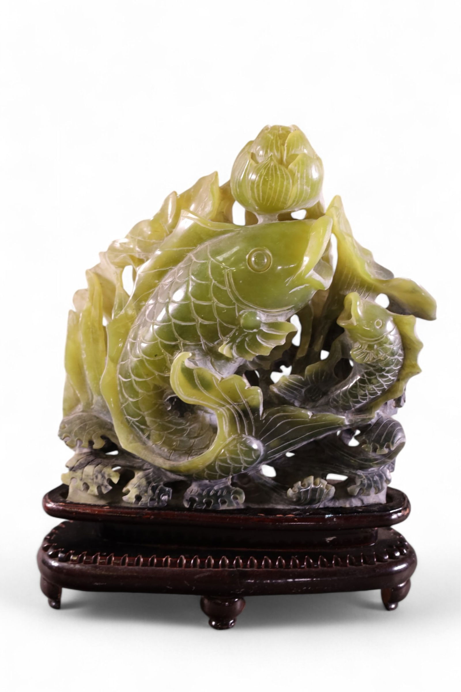 CARVED STONE FISH SCULPTURE (1 of 3)