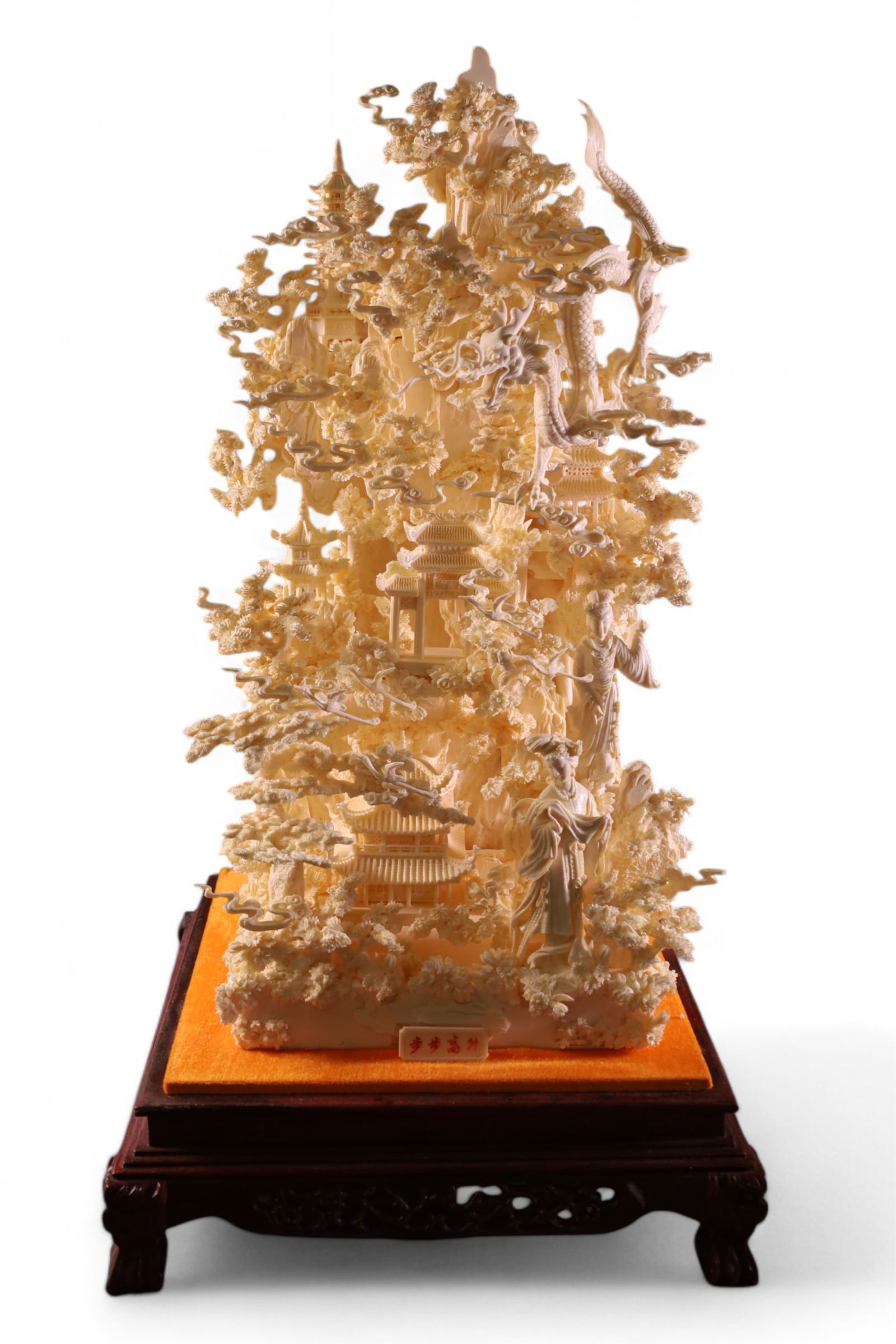 LARGE CARVED CHINESE SCULPTURE (1 of 4)