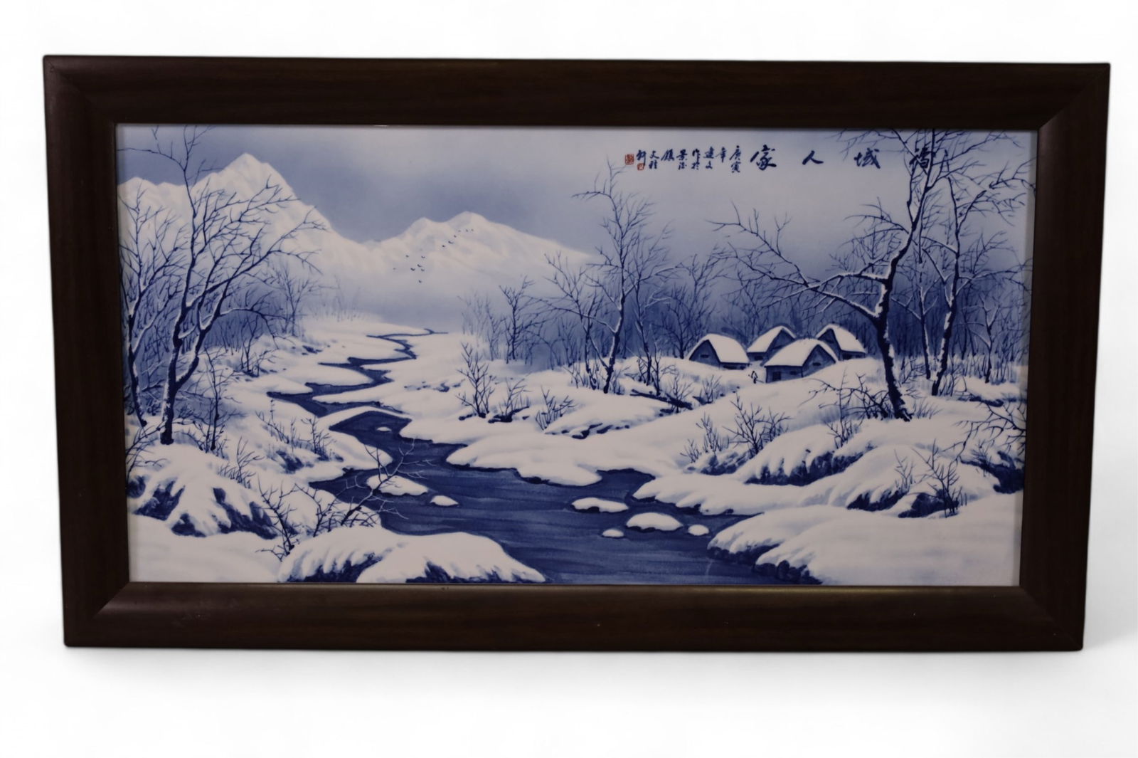 LARGE CHINESE PORCELAIN PANEL (1 of 2)