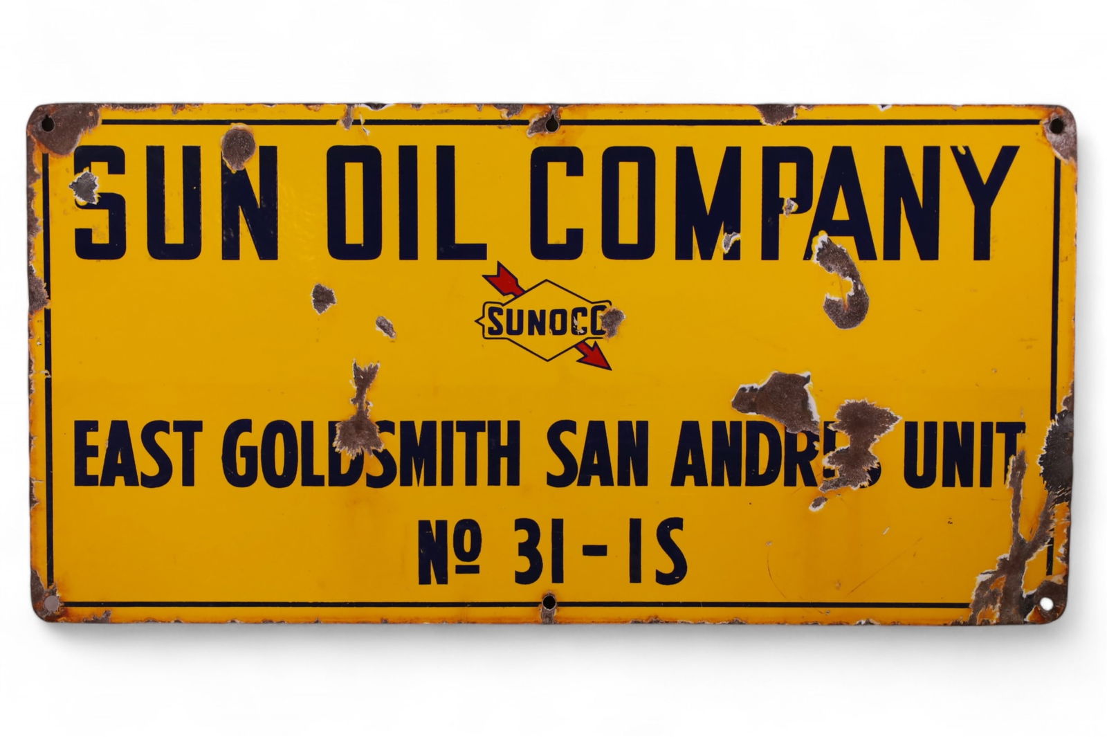 SUNOCO PORCELAIN WELL SIGN (1 of 2)
