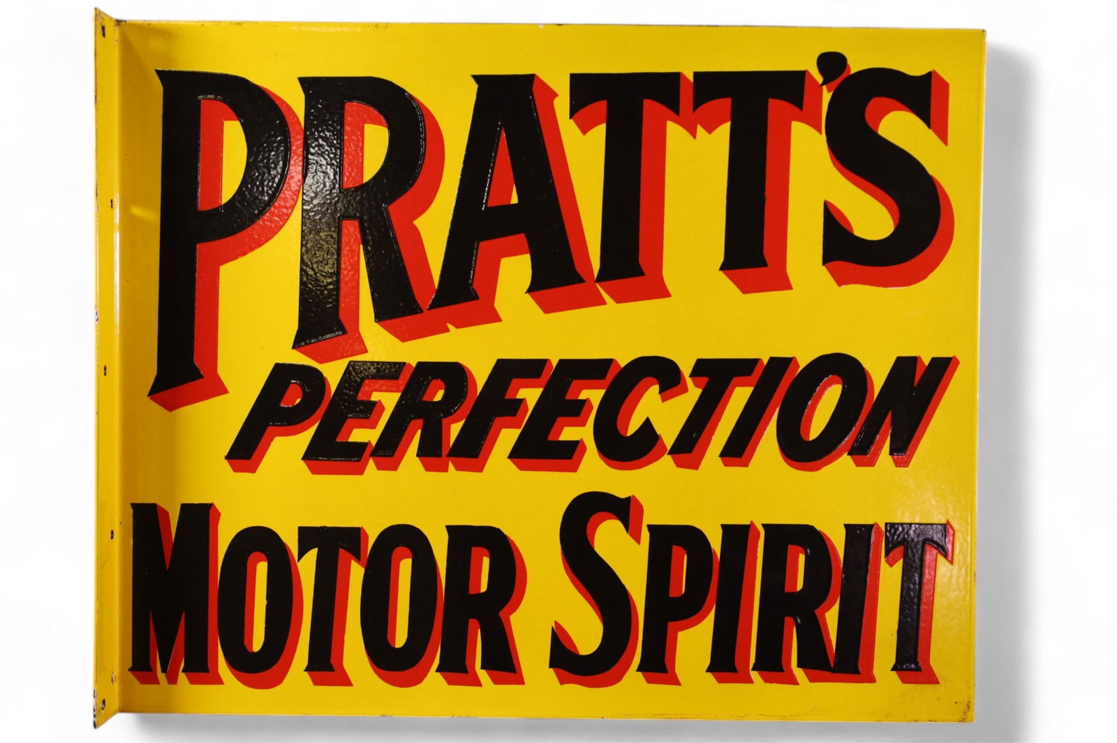 PRATT'S PORCELAIN FLANGE SIGN (1 of 2)