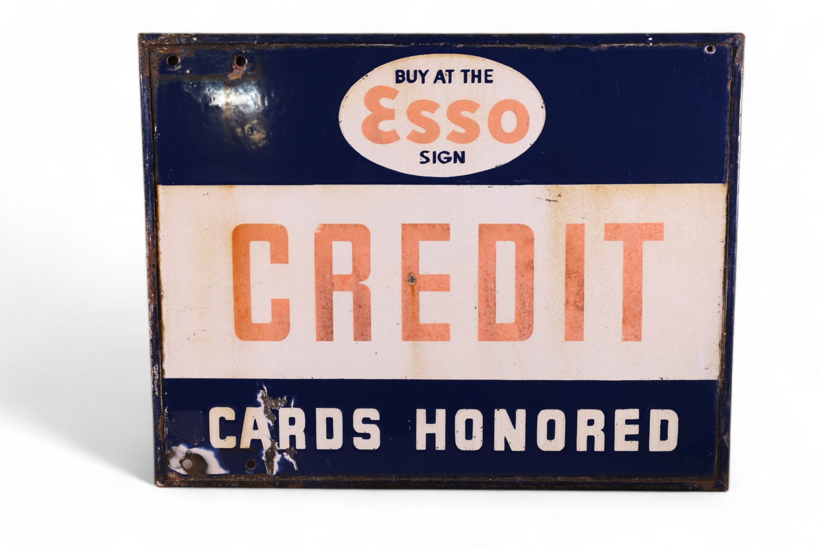 ESSO CREDIT PORCELAIN SIGN (1 of 5)
