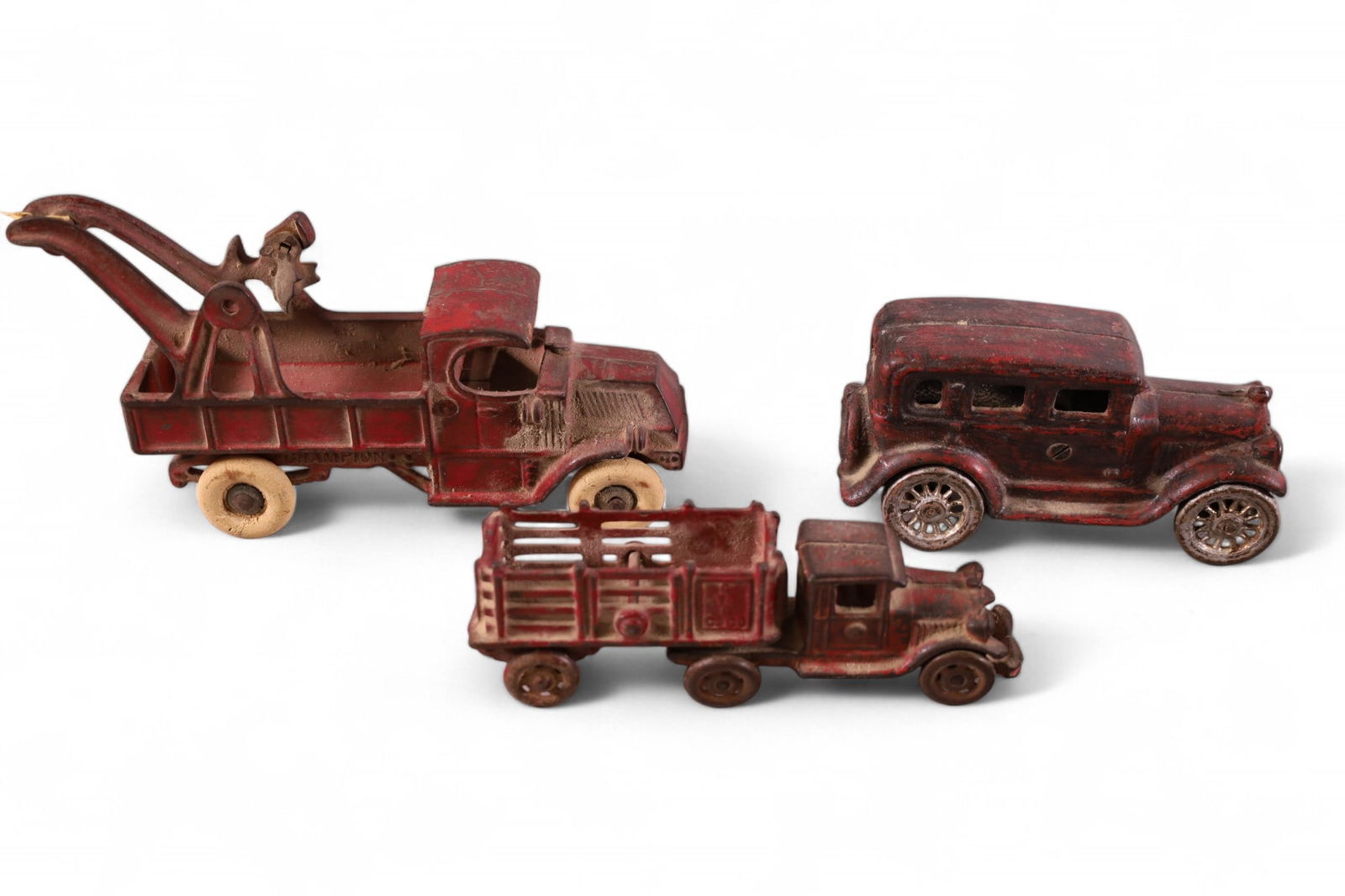 3 CAST IRON TRUCKS (1 of 4)