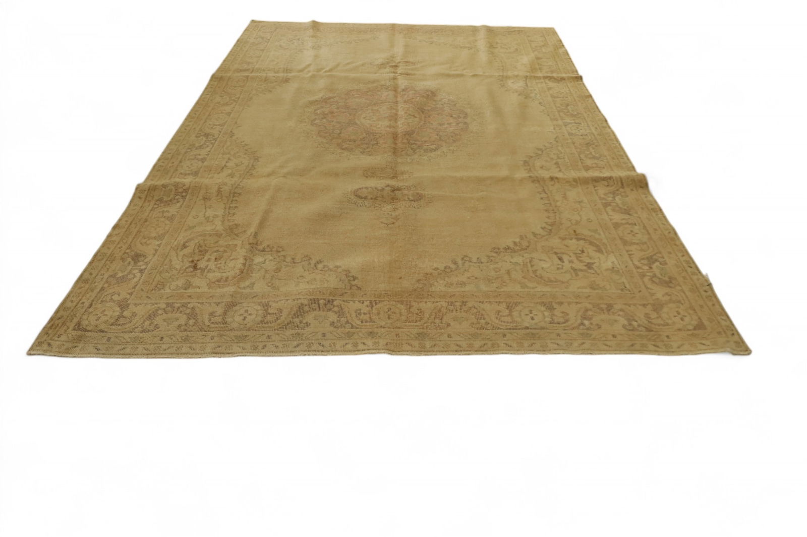 APPROX 6' 11" x 10' 2" HANDMADE WOOL RUG (1 of 3)