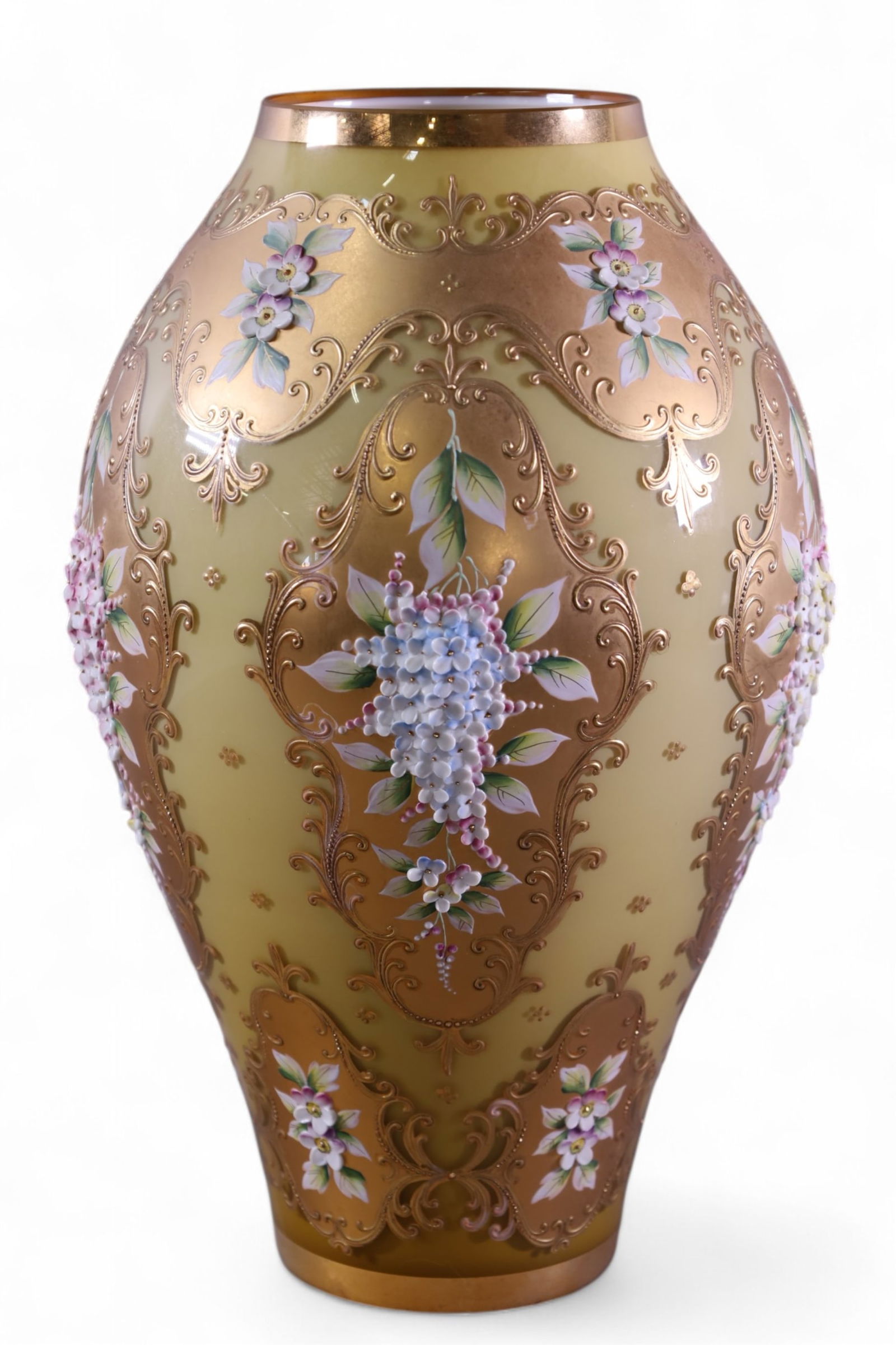 LARGE BOHEMIAN GLASS VASE (1 of 3)