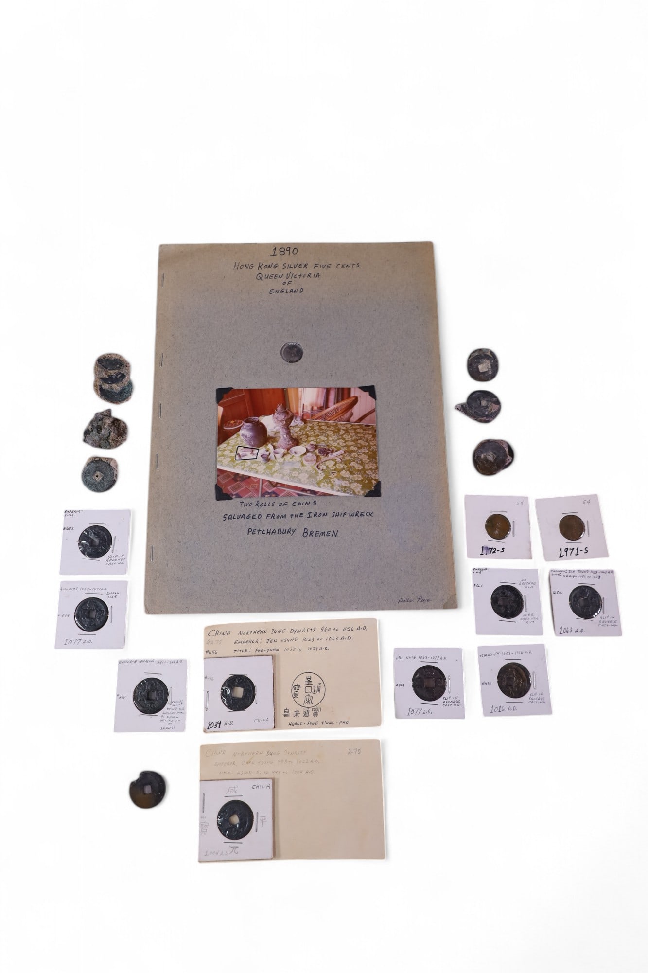 GROUPING OF SHIPWRECK SALVAGE COINS (1 of 5)