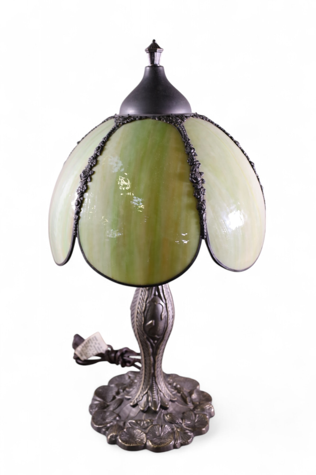 SLAG GLASS TABLE LAMP (1 of 2)