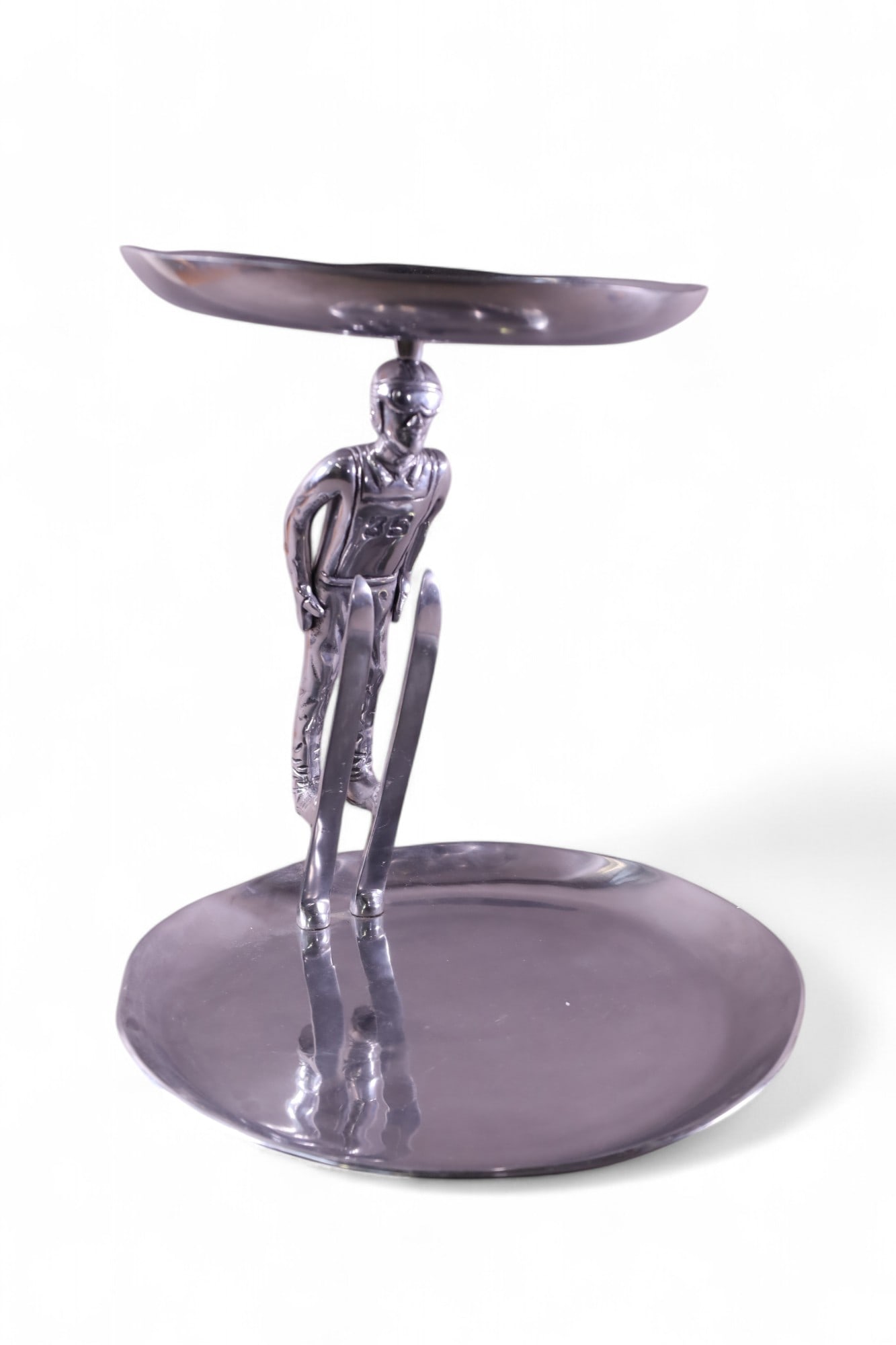 LARGE CHROME FIGURAL CENTERPIECE (1 of 3)