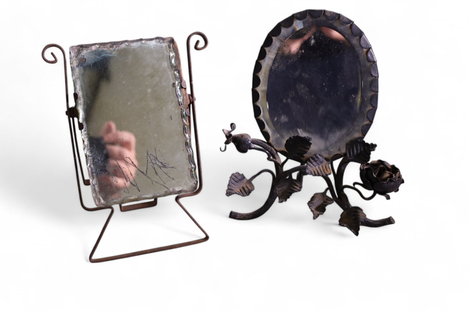 2 SMALL VICTORIAN VANITY MIRRORS (1 of 3)
