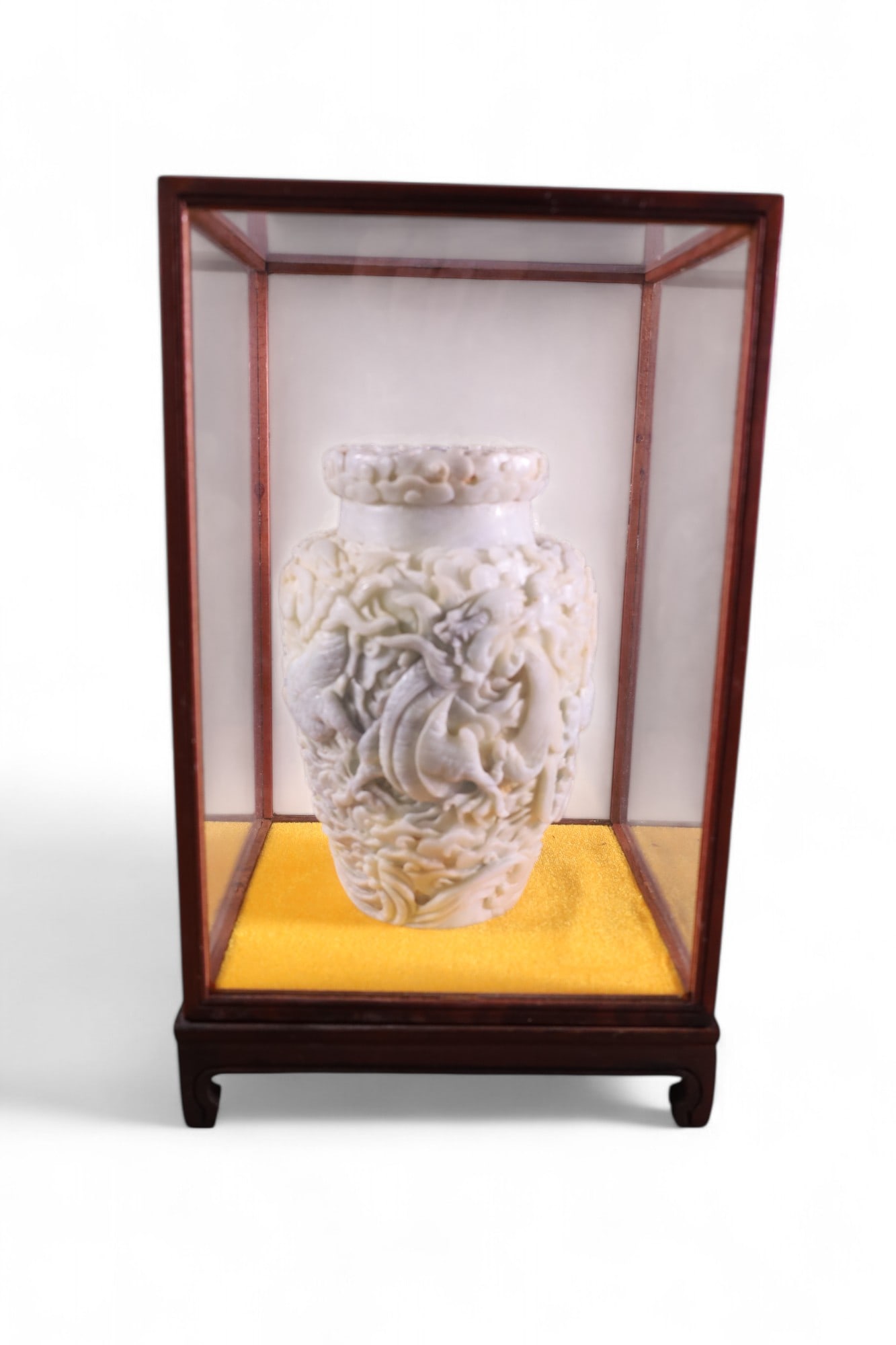 DRAGON DECORATED HARDSTONE VASE (1 of 4)