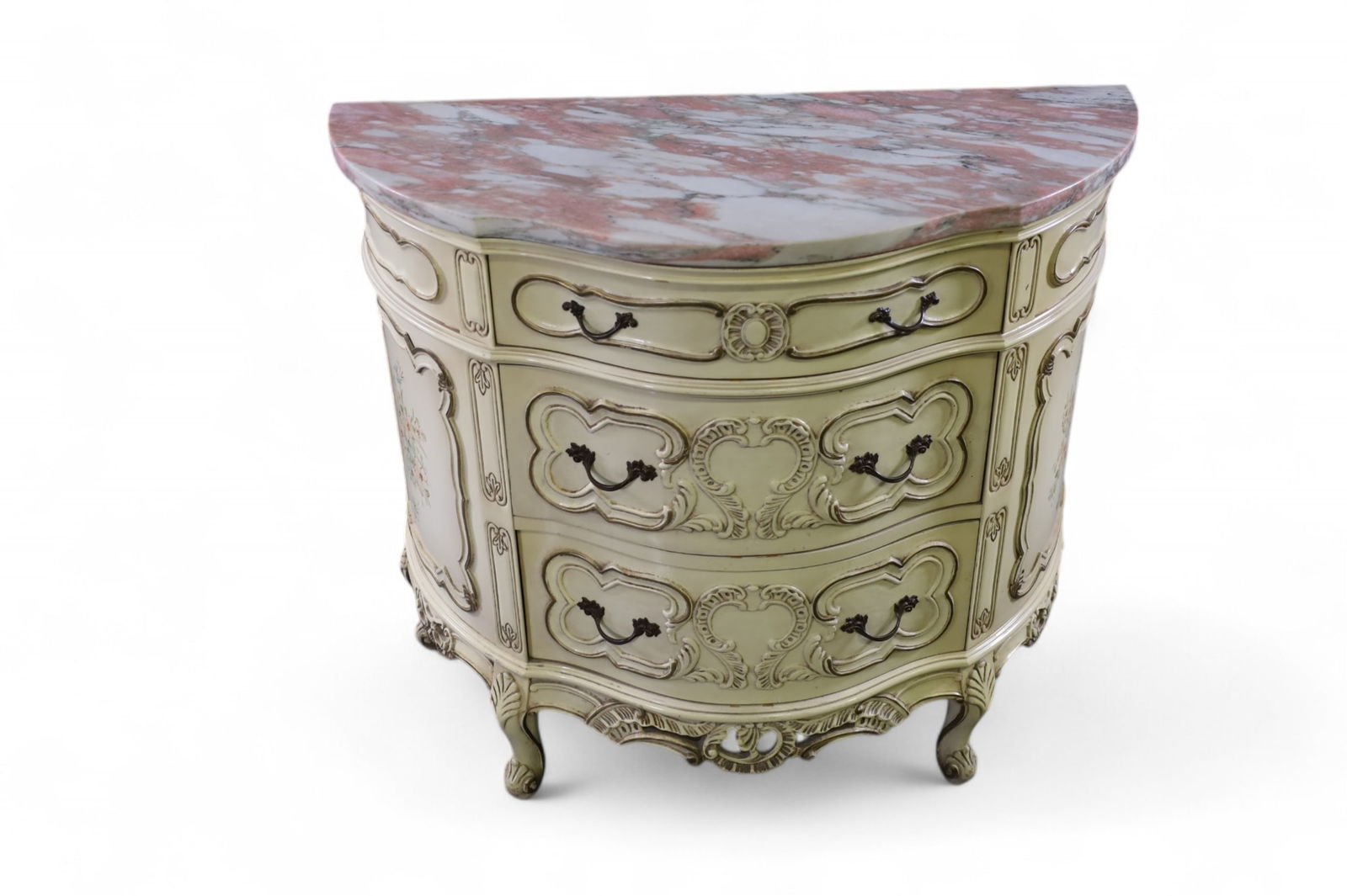 FRENCH STYLE MARBLE TOP CONSOLE (1 of 4)