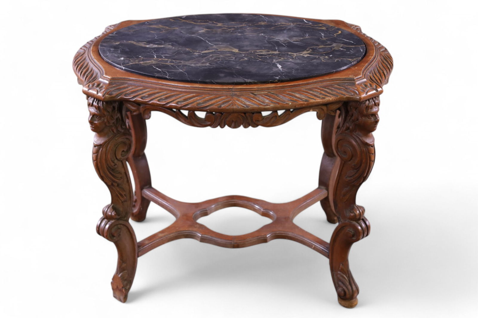 1920'S FIGURAL MARBLE TOP SIDE TABLE (1 of 4)