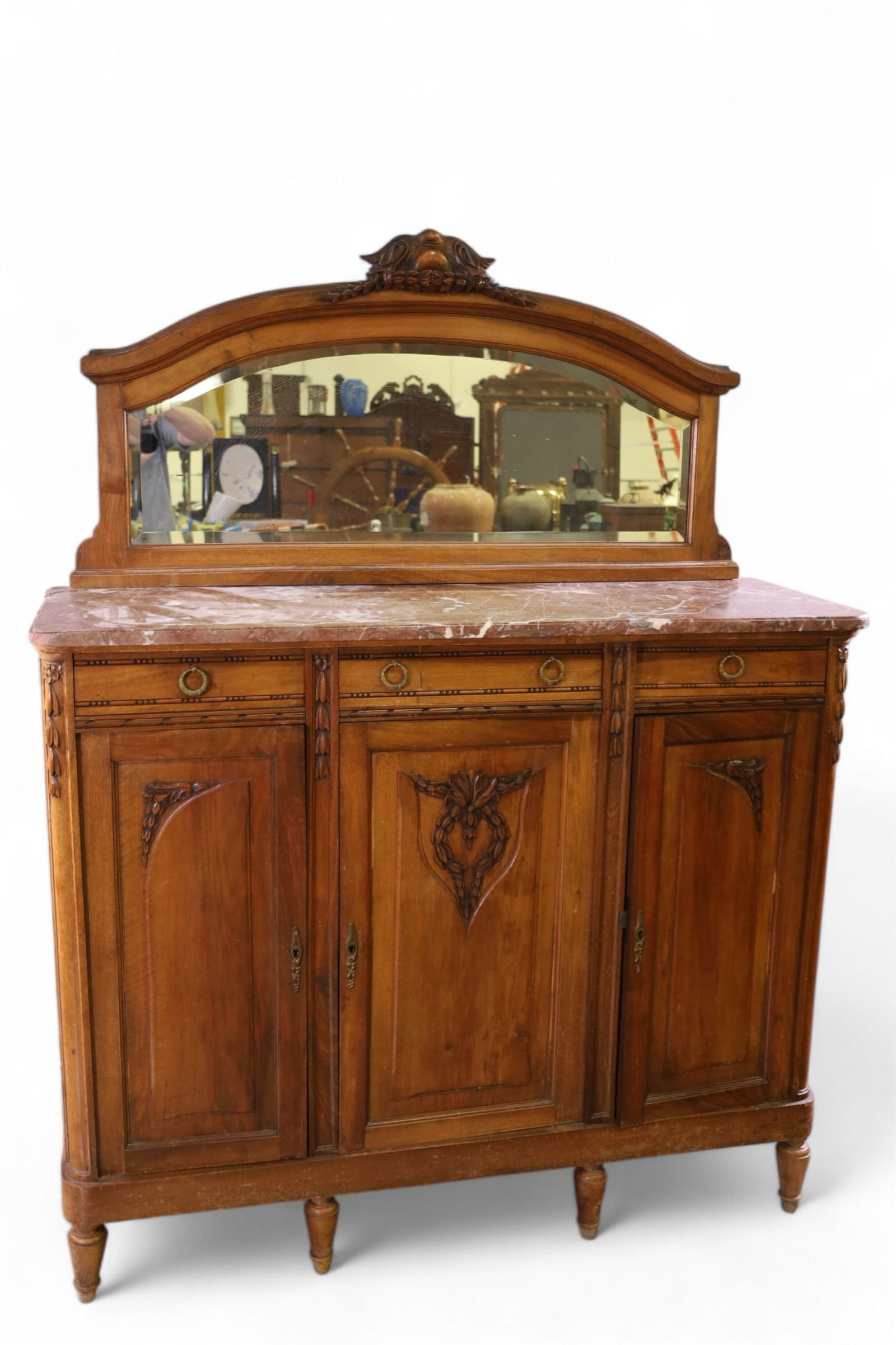 FRENCH MARBLE TOP SERVER (1 of 2)