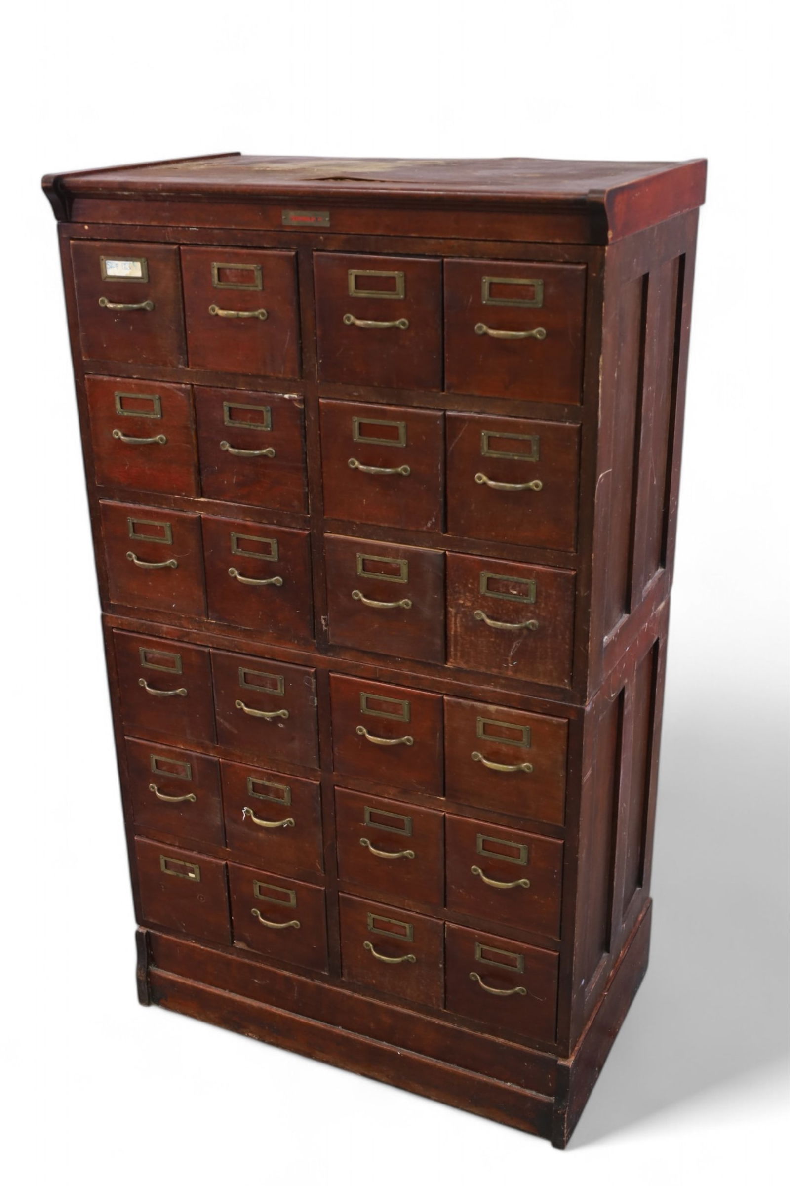 ANTIQUE MAHOGANY STACKING FILE CABINET (1 of 3)