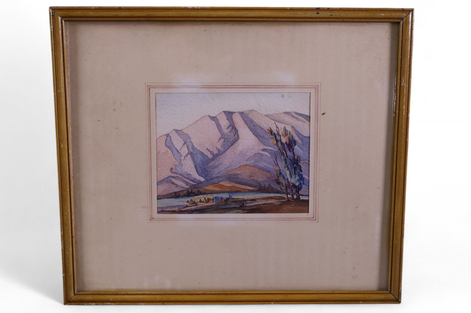 MILDRED WILKIN MOUNTAIN LANDSCAPE WATERCOLOR (1 of 2)