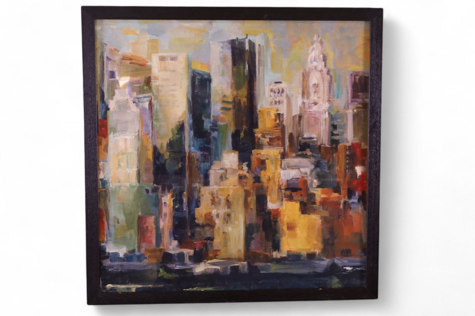 FRAMED MID CENTURY ABSTRACT PRINT (1 of 2)