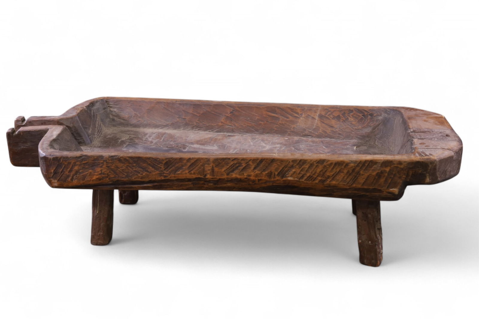 PRIMITIVE WOODEN BOWL TABLE (1 of 4)